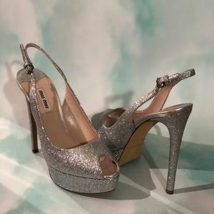 SOLD MIU MIU Glitter Pumps